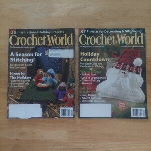 Lot of 2 Crochet World Magazines December 2010-2011